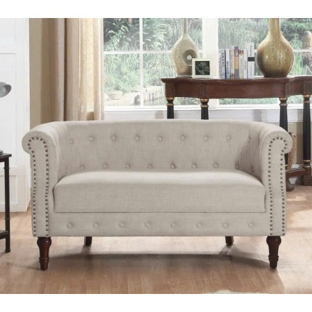QH23-03 : Bộ Ghế Sofa Phòng Khách Viền Đinh Tán - 2 Món